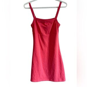 Rusty Vibrant Coral longer length tank/dress, Sz Small, Ex cond